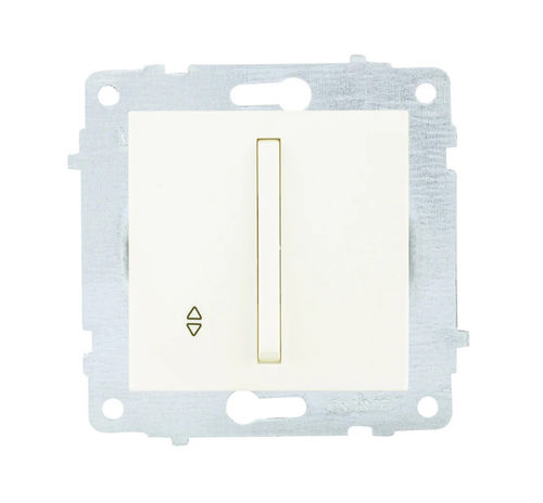 Выключатель 1-кл прох OVIVO 10А кремовый узкая клавиша 610-000202-209