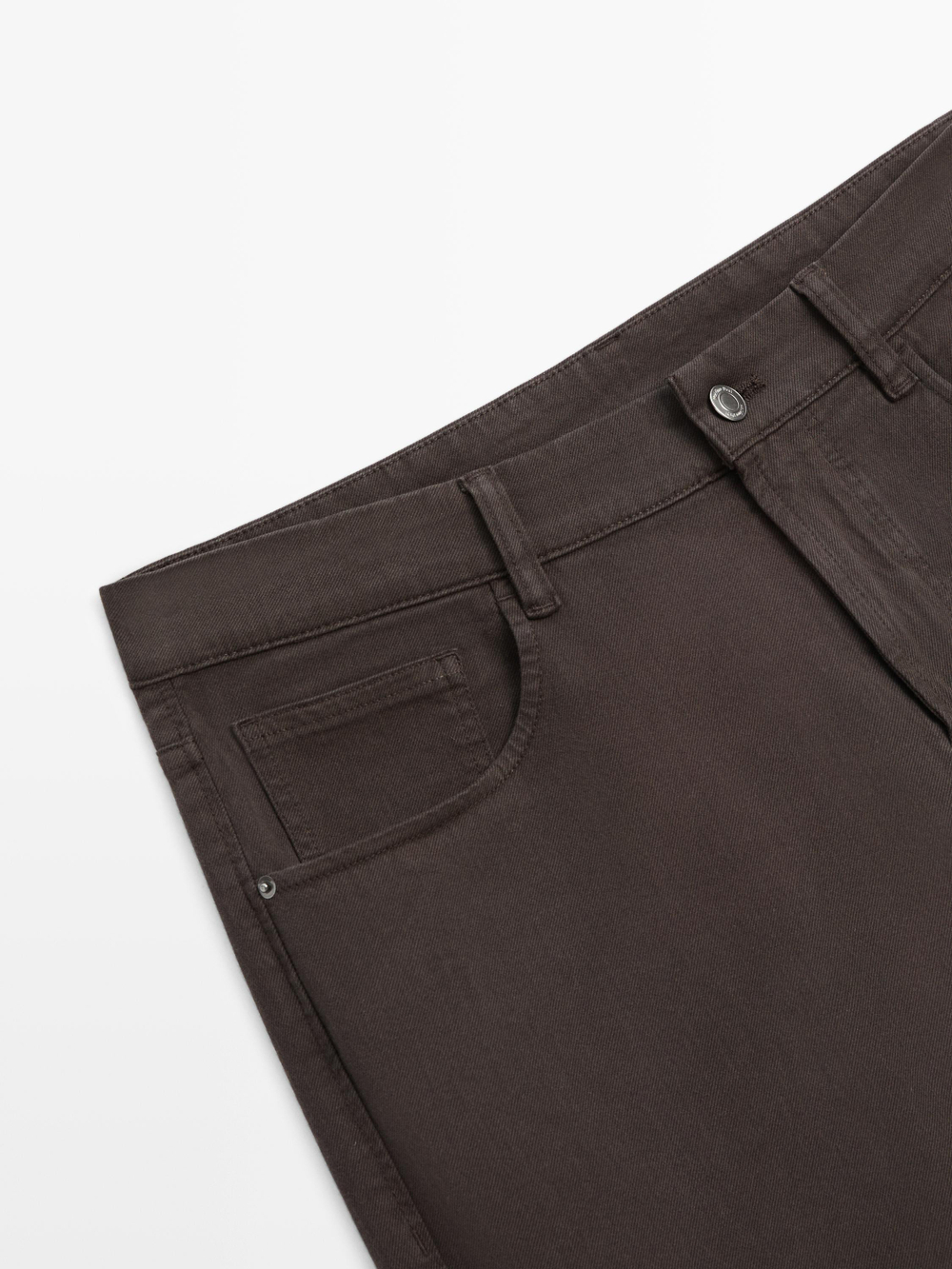 Massimo Dutti Джинсы зауженного кроя, коричневый