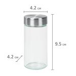 Набор для специй 2х100 мл, MAXI, солонка + перечница, стекло/сталь, круглые, WEGLA (ВЕГЛА), 700230