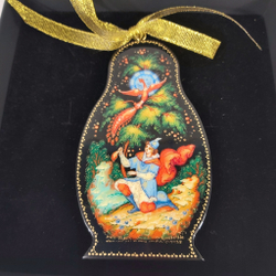 Сувенир "Матрешка" с росписью Палех в подарочной коробке