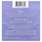 Hince, Second Skin Mesh, матирующий кушон, SPF 40 PA++, оттенок 21 слоновая кость, 12 г (0,42 унции)