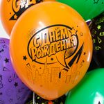 Шар (12"/30 см) Ночной город, С Днем Рождения!, Ассорти, пастель, 5 ст 25 шт.