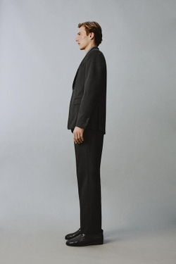 ZARA КОСТЮМНЫЕ БРЮКИ REGULAR FIT ИЗ 100% ШЕРСТИ, АНТРАЦИТОВО-СЕРЫЙ