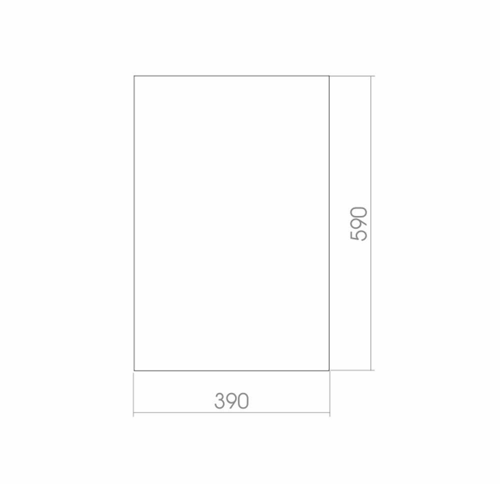 Зеркало MIXLINE прямоугольник 390*590 (ШВ) б/полки