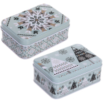 Банка жестяная «Снежинка» 800мл 14,5*10,4*6см