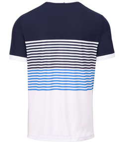 Мужская теннисная футболка Fila BB1 - white/navy/simply blue