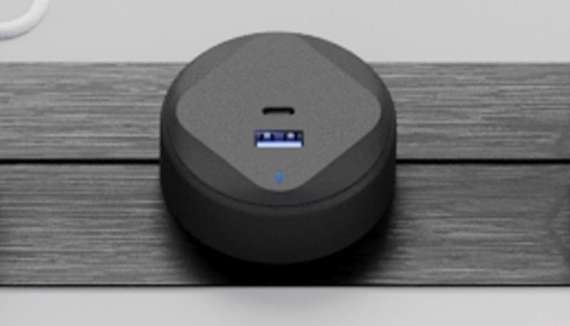 Адаптер трековой розетки USB/Type-C T21R-B.N Черный d65