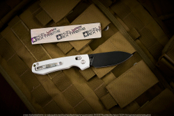 Нож Vosteed Raccoon CB сталь 14C28N Black Stonewash рукоять White G10