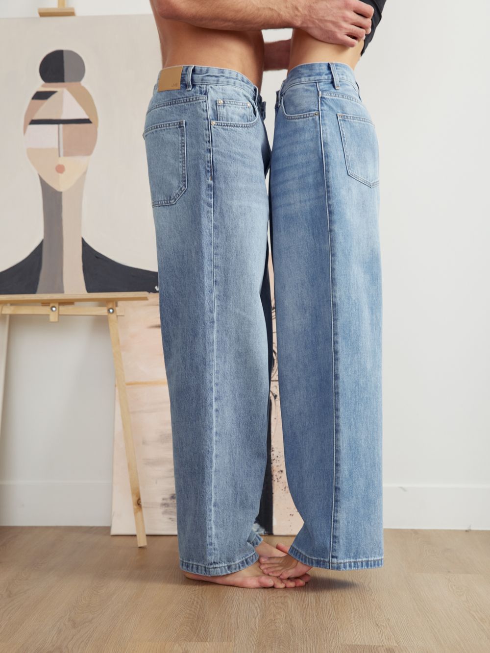 PERFECT JEANS С ЗАЩИПАМИ BLUE