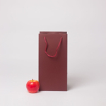 Пакет 17x35x15, бордо, витой шнур, картон VIP