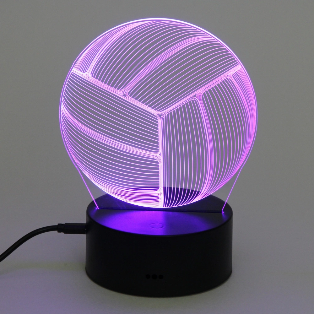 Светильник ночник «3D-Мяч» на пластиковой подставке, с включателем USB