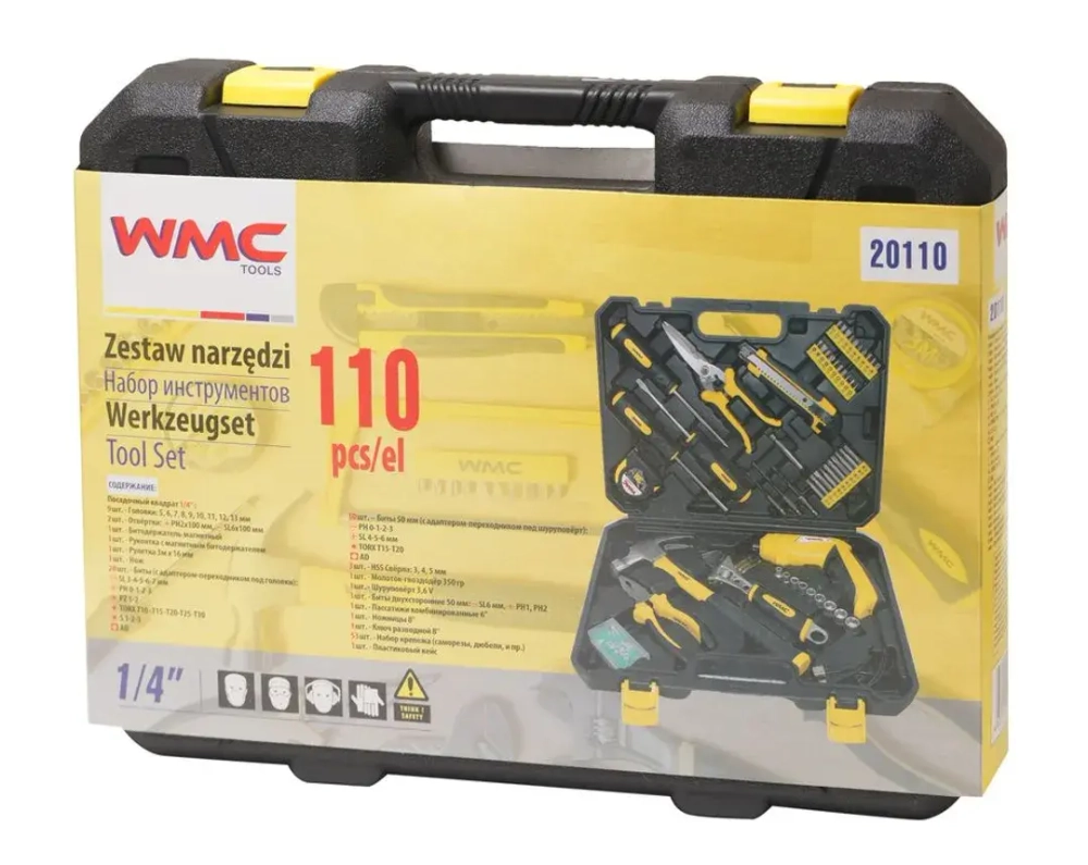 Набор инструментов 110пр. 1/4''(6гр)(5-13мм) WMC TOOLS WMC-20110