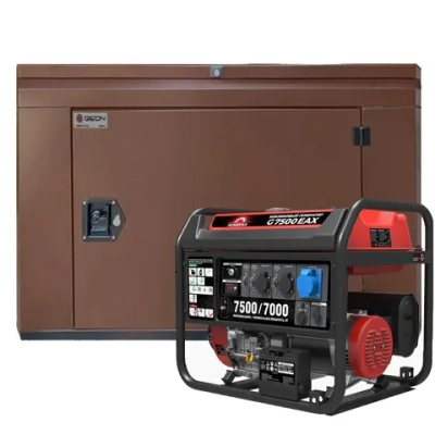 Генератор бензиновый SUNREKA G7500EAX с кожухом Geon 1200 RAL 8017