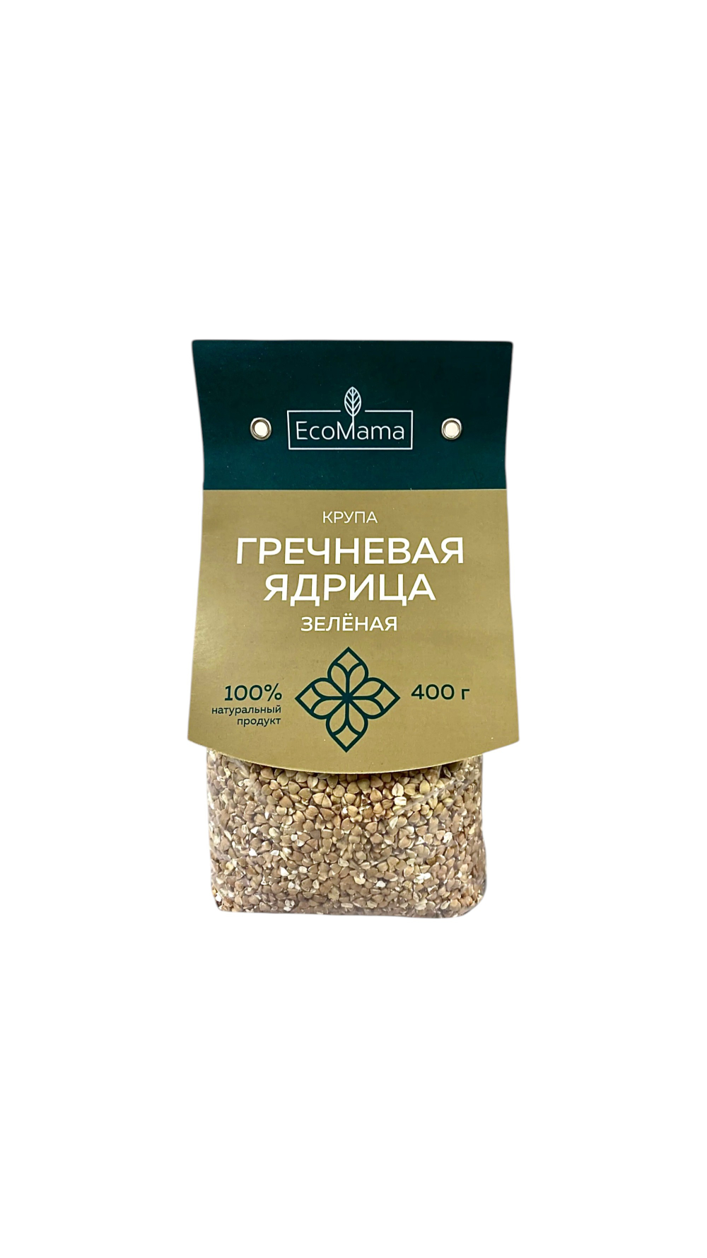 Экомама Гречка зеленая 400 гр