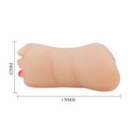 Телесный двусторонний мастурбатор Zoey - ротик и вагина (Цвет: телесный)