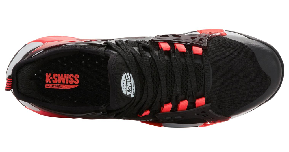 Мужские кроссовки для Падел K-Swiss K-Frame Padel - black/micro chip/neon lava
