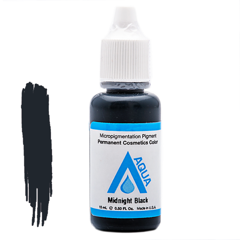 Купить пигмент для татуажа Aqua Midnight Black, 15мл