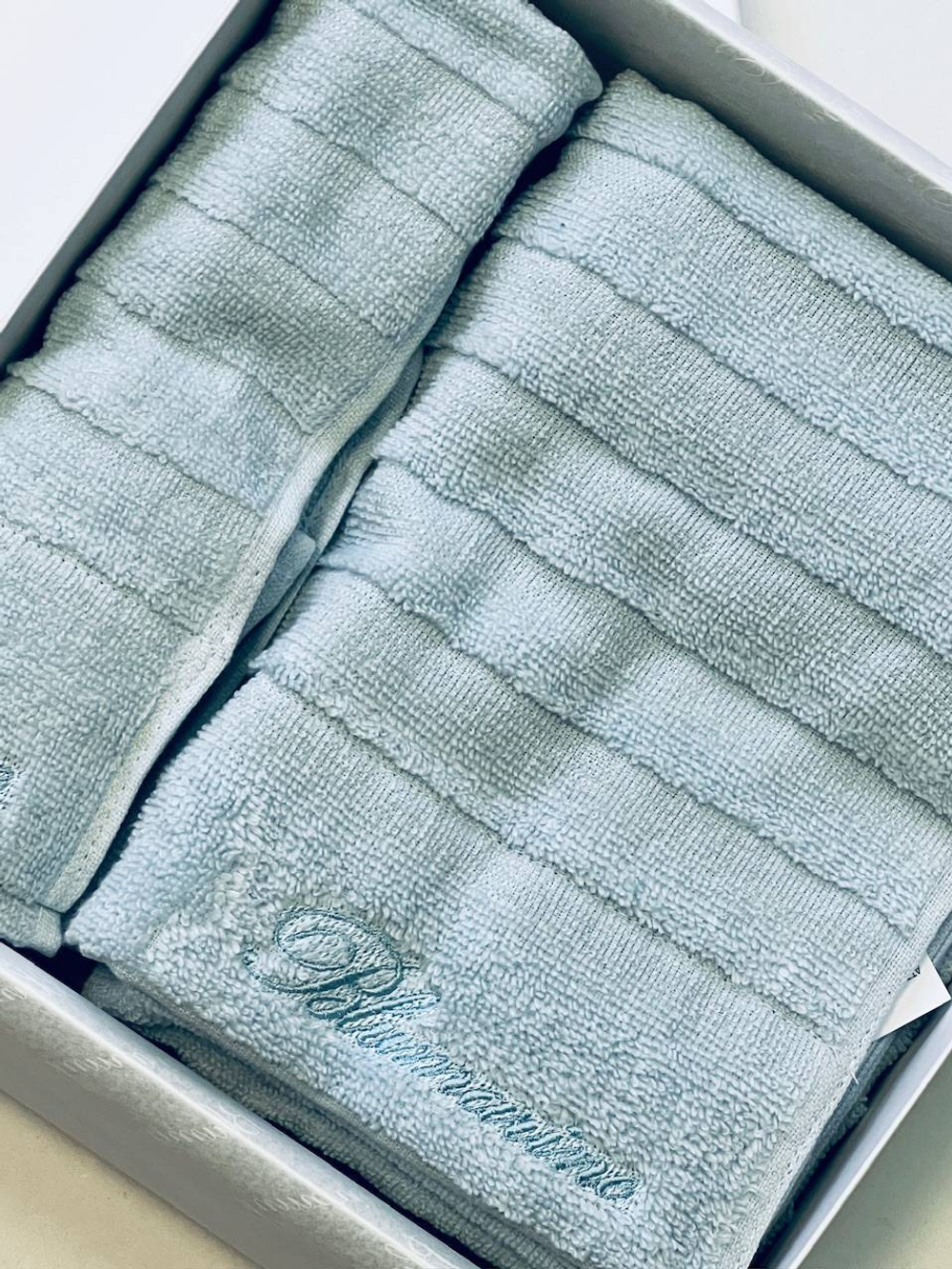 Комплект полотенец 2шт Blumarine Mademoiselle Azzurro голубой