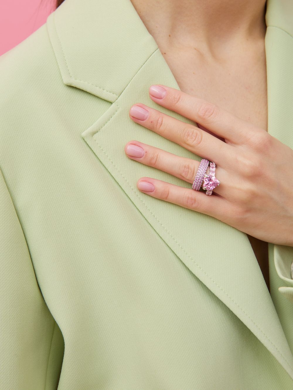 КОЛЬЦО "FALL IN LOVE PINK"