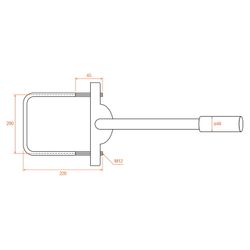 Кронштейн приставной для консольного светильника К1П-0,35-0,5-2-0,12х0,6-Б