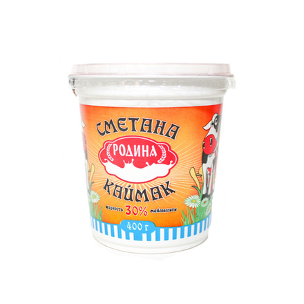 Сметана Родина 30% 400 гр