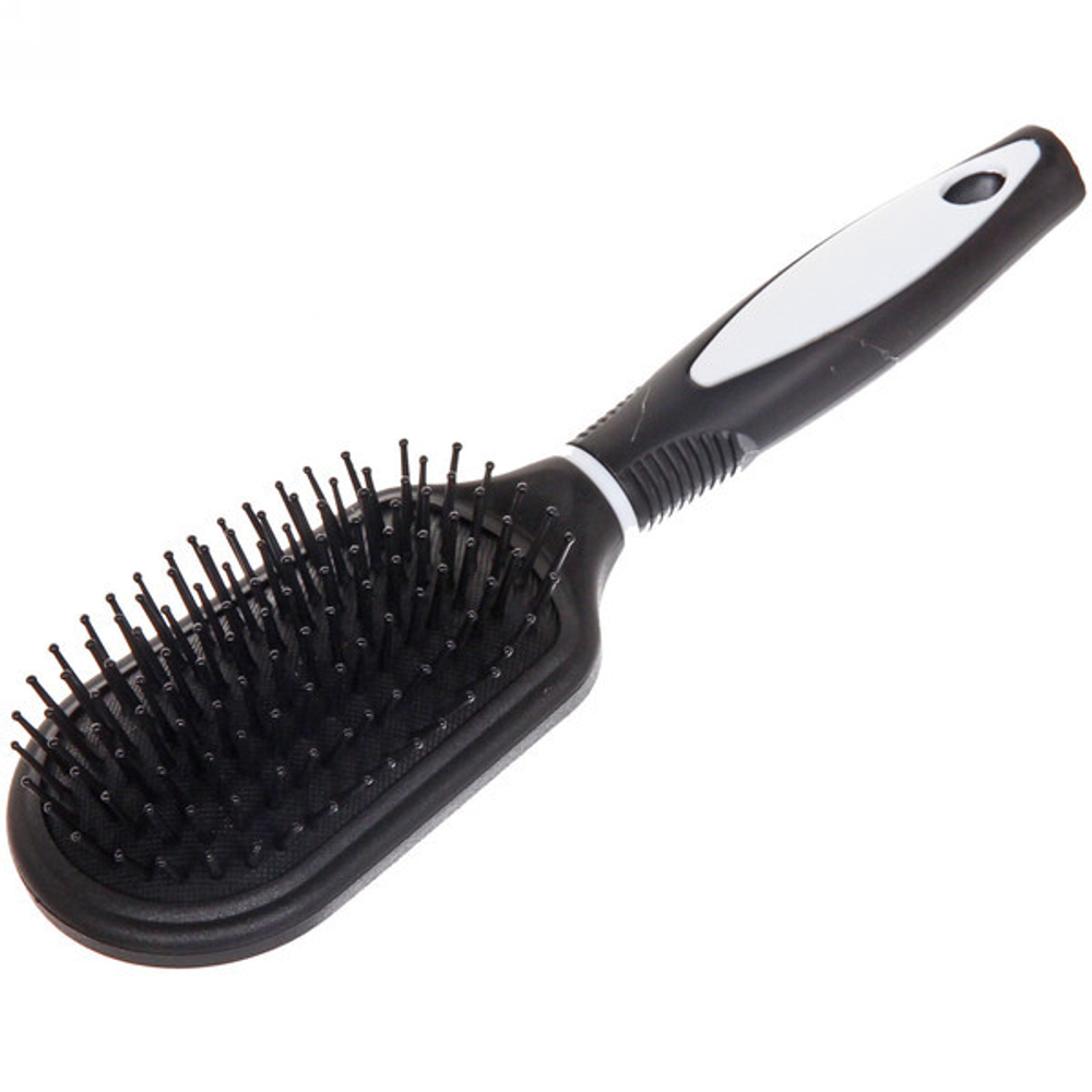Расческа массажная «Tango Black», трапеция, цвет черный, 23*6см