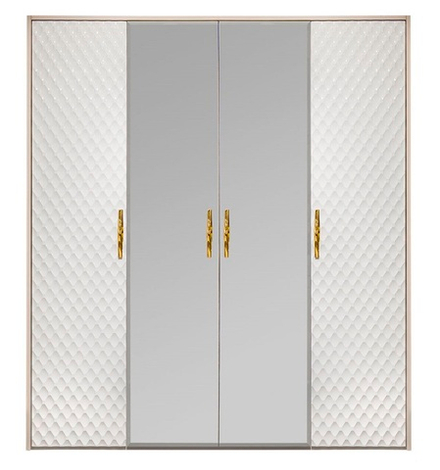 Lara (Эра) Шкаф четырехдверный (белый глянец)