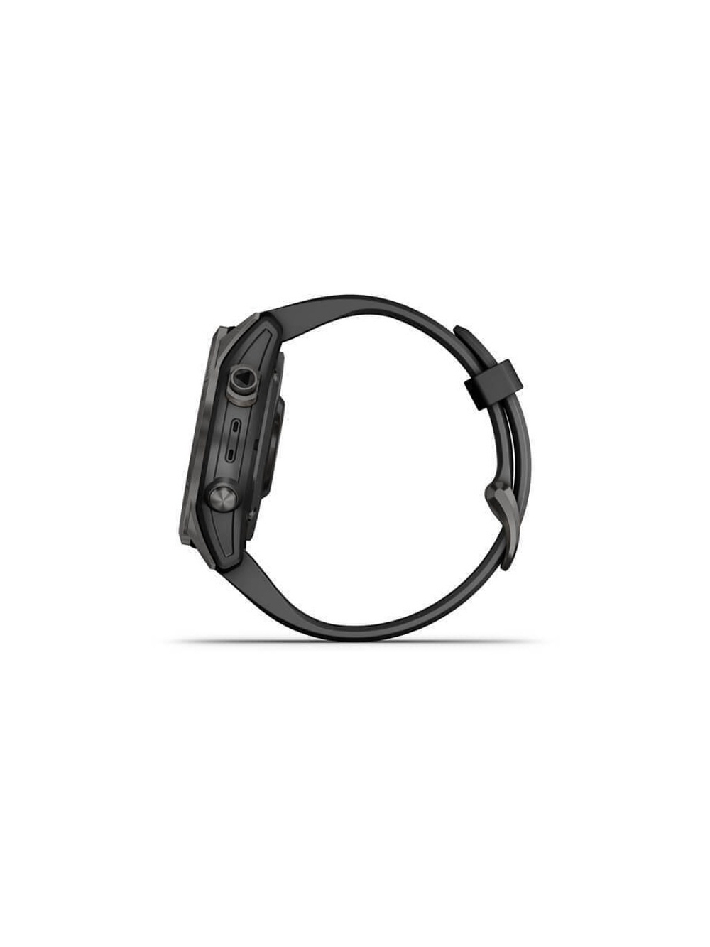 Garmin Fenix 7S Sapphire Solar титановый угольно-серый DLC с силиконовым ремешком (010-02539-25)