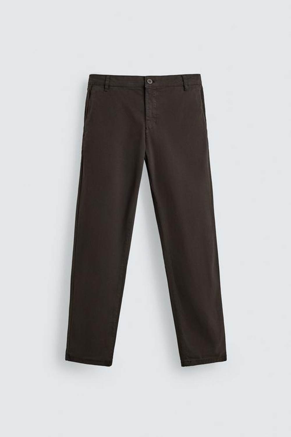 ZARA БРЮКИ ЧИНОС SKINNY FIT, КОРИЧНЕВЫЙ