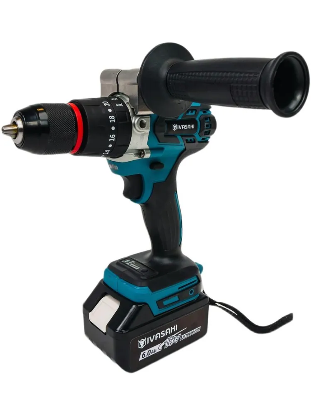 IVASAKI Дрель-шуруповерт, 18 В, 2 АКБ