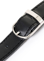 Кляп-крючок на чёрном кожаном ремешке ToyFa Theatre 708005