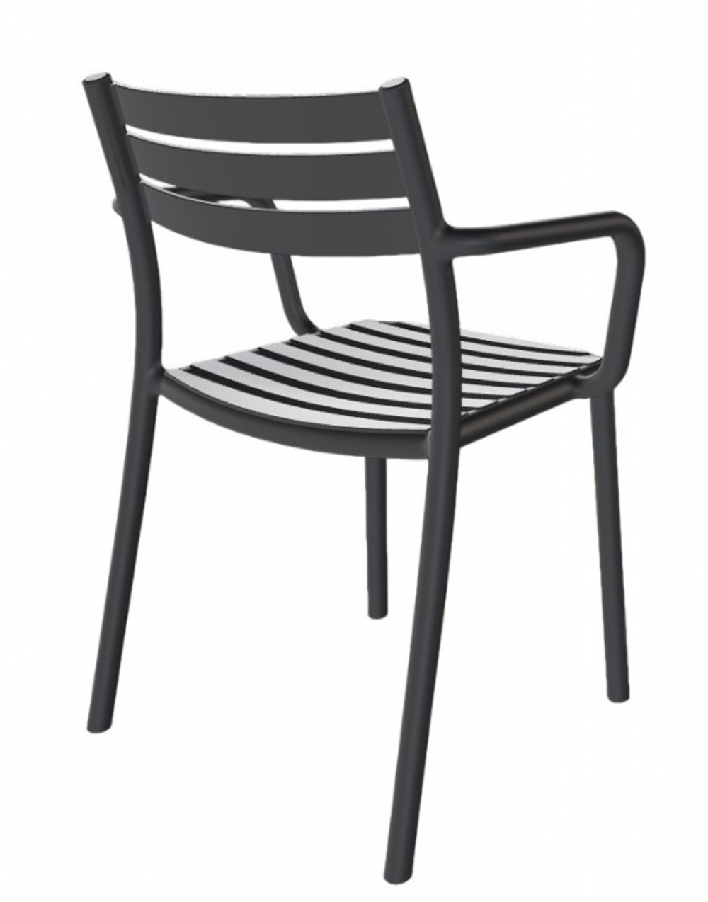 Кресло пластиковое Papatya Hisar-K, антрацит