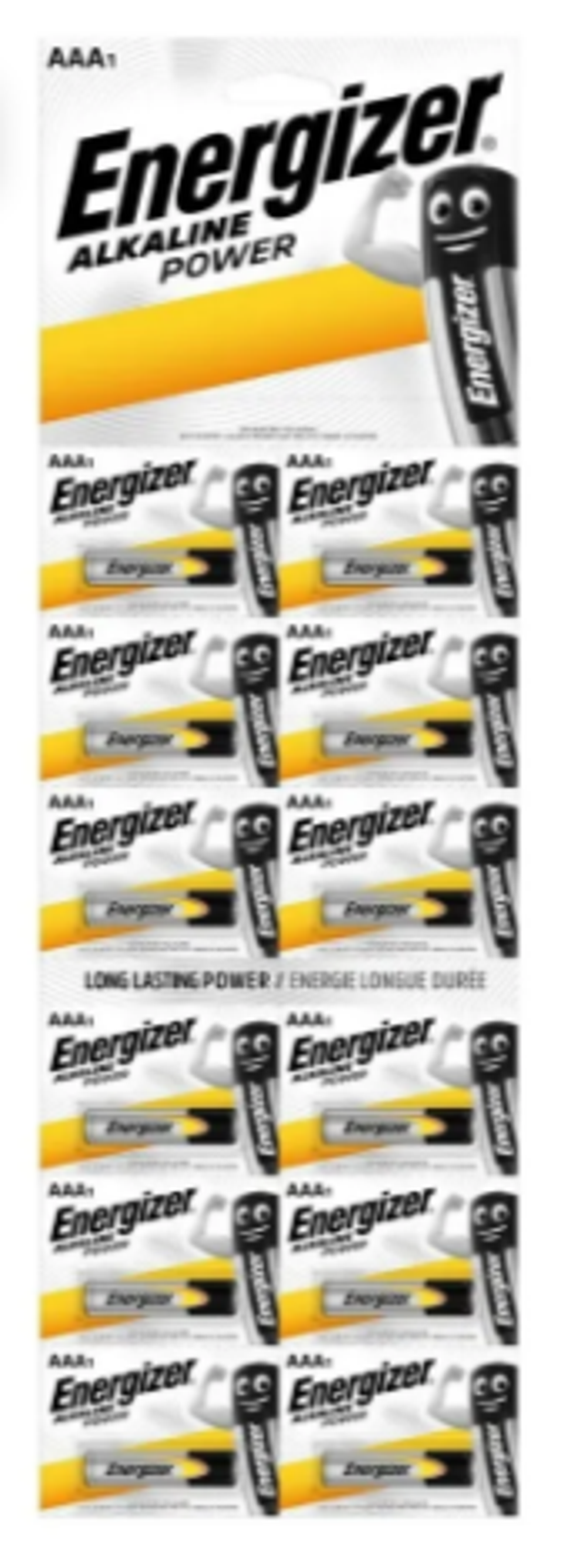 Элемент питания Energizer LR03 AAA BL12 отрывные (комплект 12 шт)