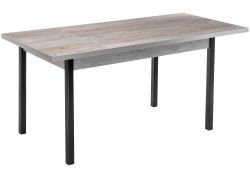 Стол Оригон 120(160)х70х77 навара / черный матовый