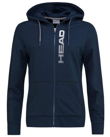 Женская теннисная куртка Head Club Greta Hoodie FZ W - dark blue