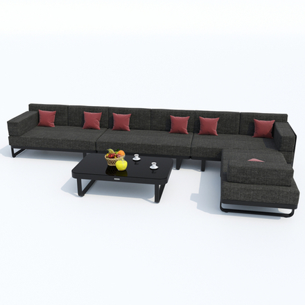 Лаунж зона угловая Ideal Patio ТЕСОРА маренго - каркас карбон