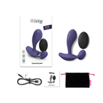 Темно-синий вибромассажер Witty P&G Vibrator with Remote Control (Цвет: темно-синий)