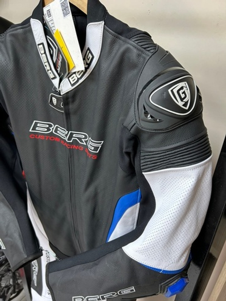 Мотокомбинезон цельный кожаный Berg Arrow Blue 54