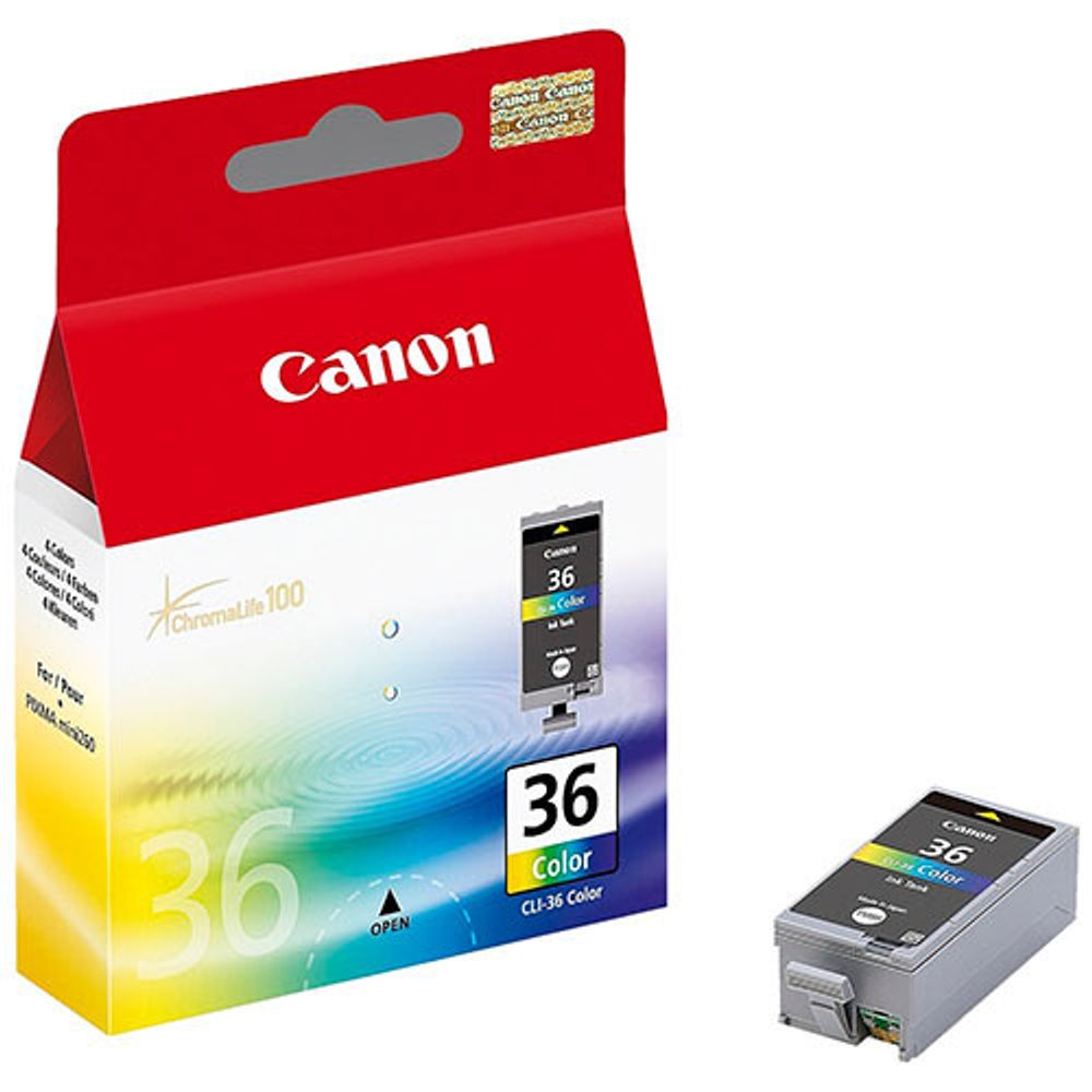 Картридж Canon CLI-36 Color для PIXMA iP100/110/TR150, Цветной, 250стр. 1511B001