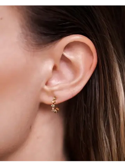 Серьги Glory серебро 925 пробы покрытое золотом