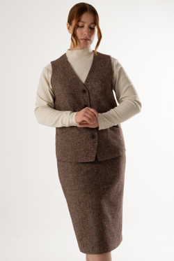 Жилет женский 4732з, кор.меланж #523КМ064732з