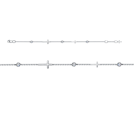 Браслет из серебра 925 пробы с Фианит