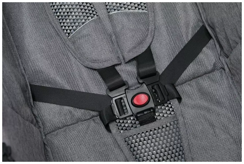 Коляска-трансформер 3в1 Luxmom V9 new серый текстиль