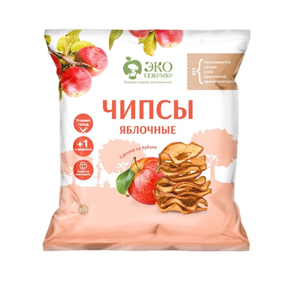 Яблочные чипсы, 25 г (ЭкоФермер)