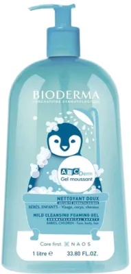 Мягкий очищающий гель для лица и тела BIODERMA ABCDerm Gel moussant 1000 мл