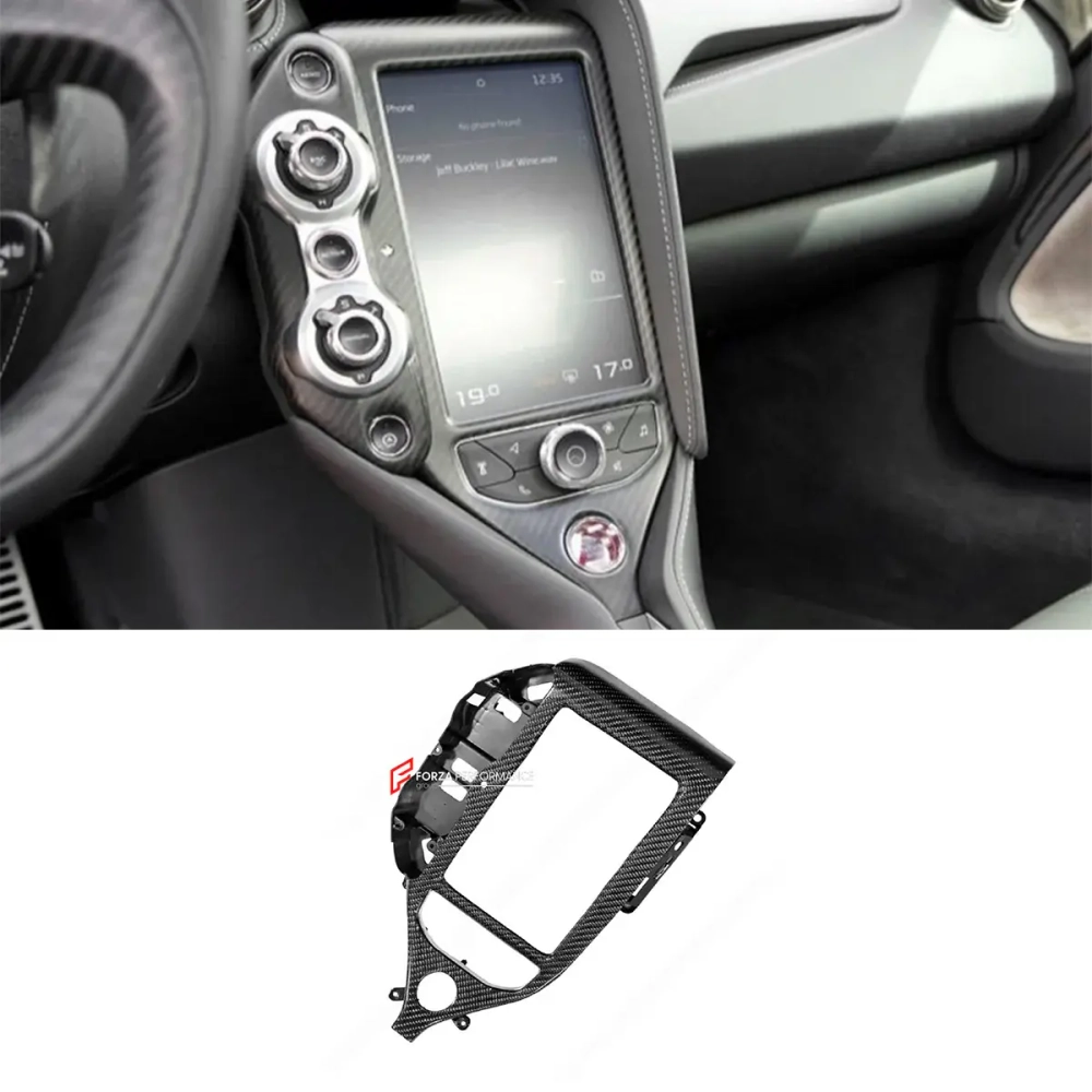 Карбоновая накладка на экран центральной консоли для McLaren 720S 2017-2023 МакЛарен тюнинг