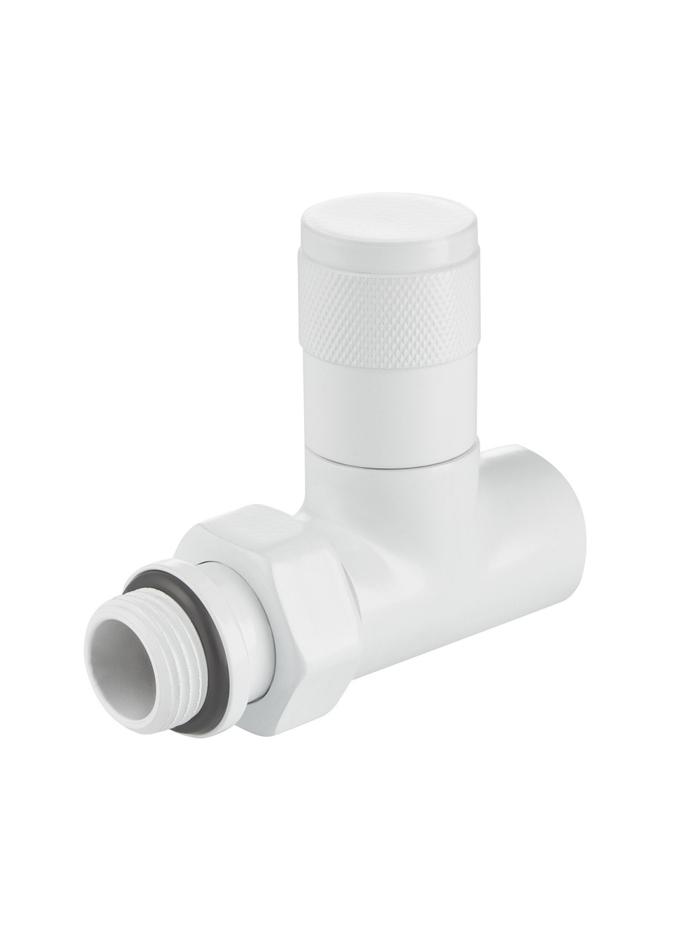 Набор дизайн-вентилей Royal Thermo PIANO, прямой (белый) 1/2"