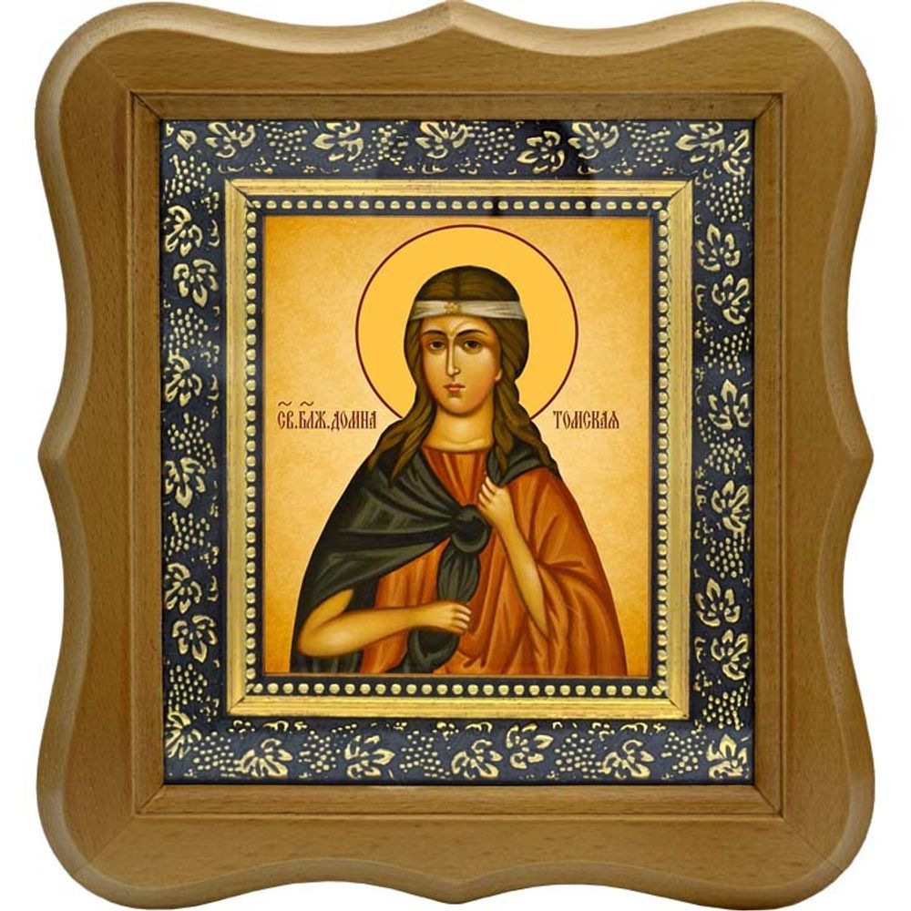 Домна Томская блаженная, Христа ради юродивая. Икона на холсте.