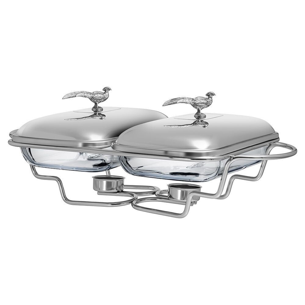 МАРМИТ ДВОЙНОЙ LEFARD СЕРИЯ "ОХОТА" СО СТЕКЛЯННЫМИ ФОРМАМИ ДЛЯ ЗАПЕКАНИЯ, 1,6Л/1,6Л