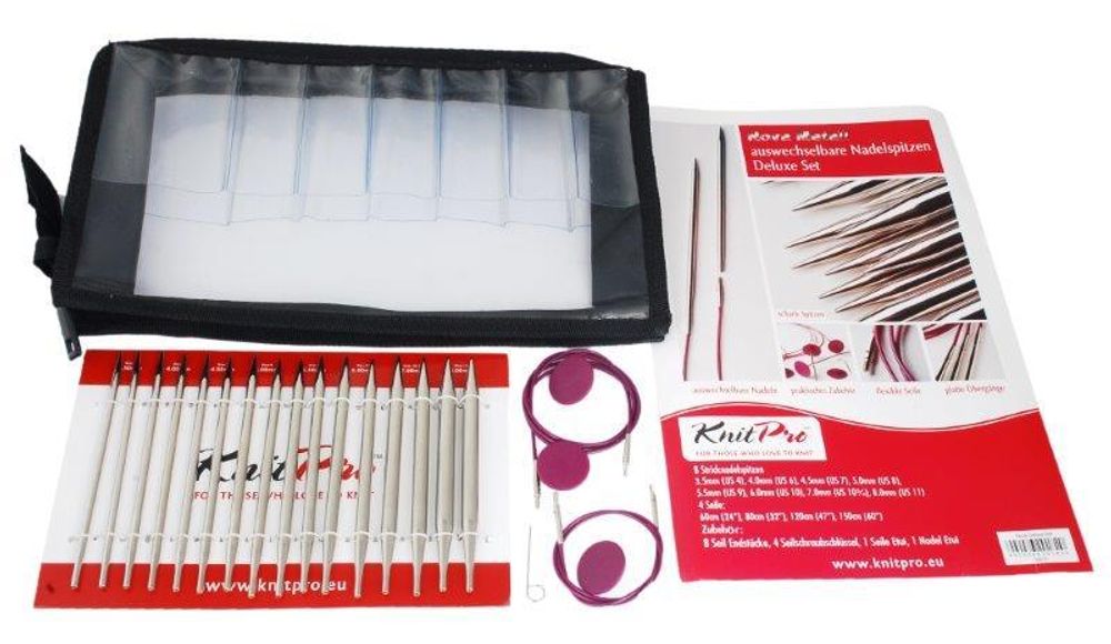 Набор KnitPro "Deluxe Set" укороченных съемных спиц "Zing", 47409